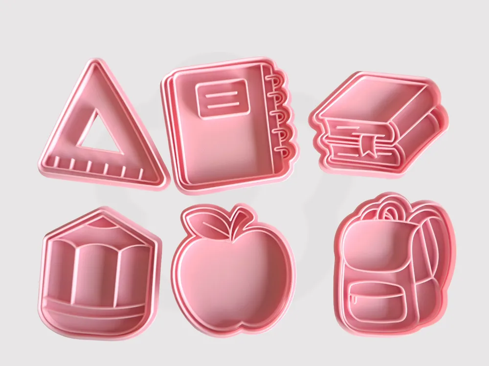 Cortador para modelado: School Days Cookie Cutter Set - 6 (Back to School). Referencia del modelo original.