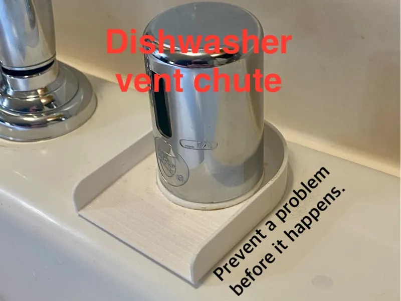 Dishwasher vent Chute