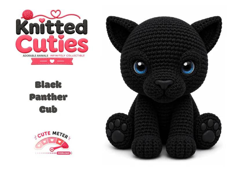 Knitted Cuties | Black Panther Cub