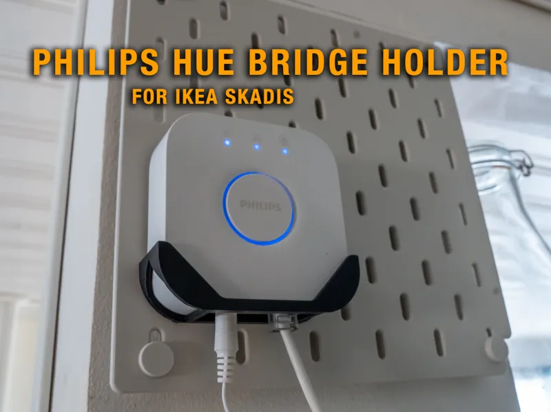 IkeaSkadis holder for Philips Hue Bridge