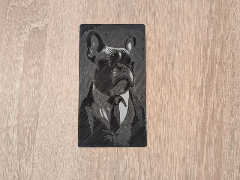 marque page bouledogue style hueforge