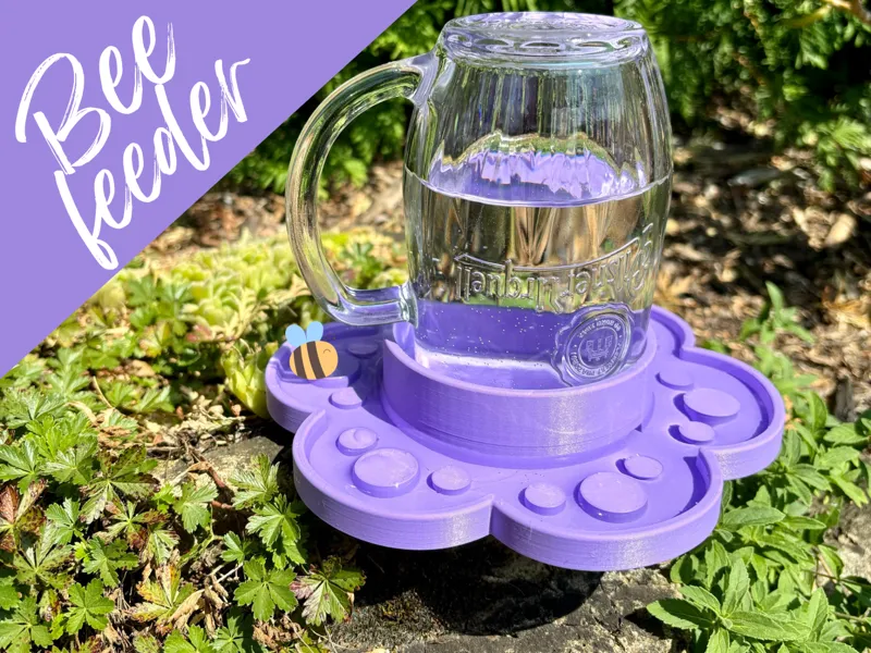 bee water flower feeder