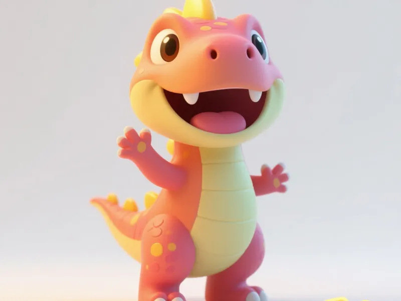 3D打印彩色小恐龙霓宝 dinosaur named Neebao