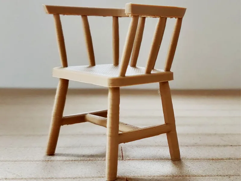 Miniature Dining Chair 1/12 Scale for Dollhouse