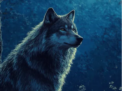 Wolf bookmark 