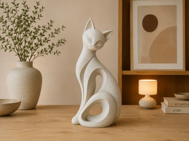 Modern Cat Sculpture