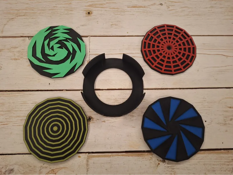 Coasters W/Holder