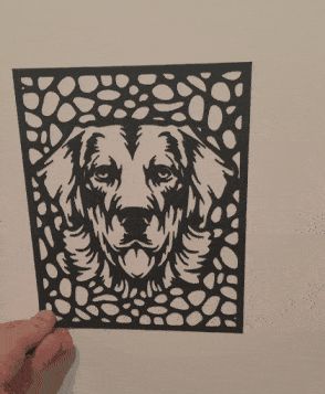 2d Labrador, line art labrador, Wall art labrador