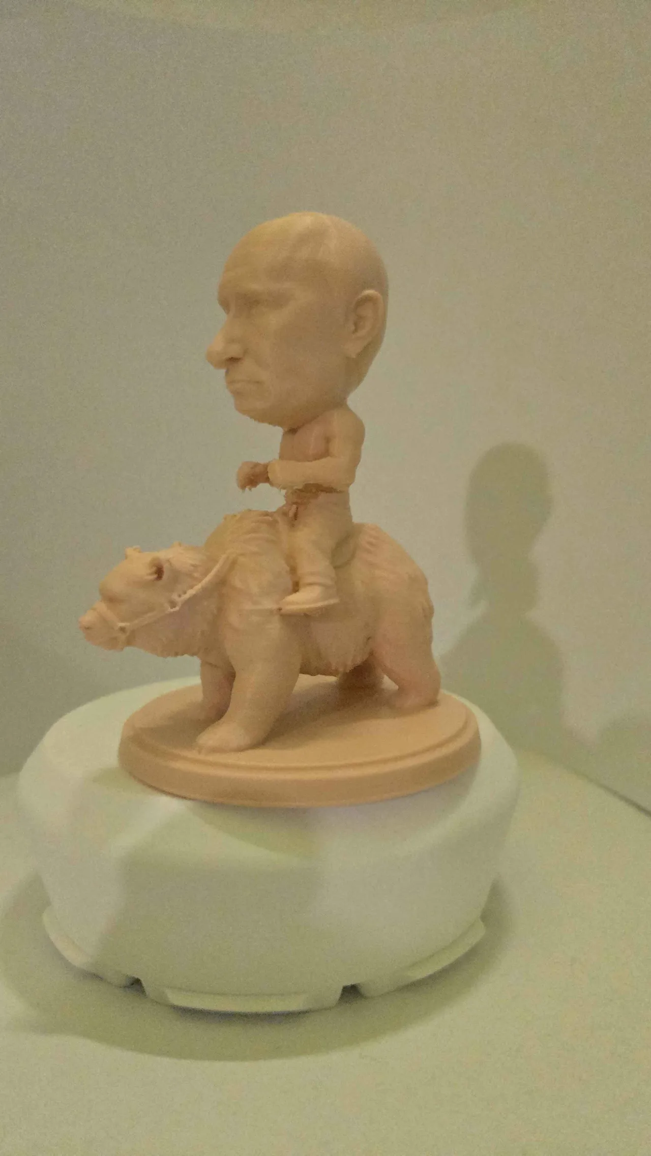 Putin Riding a Bear – Stylized Parody Figure 90 mm view 3