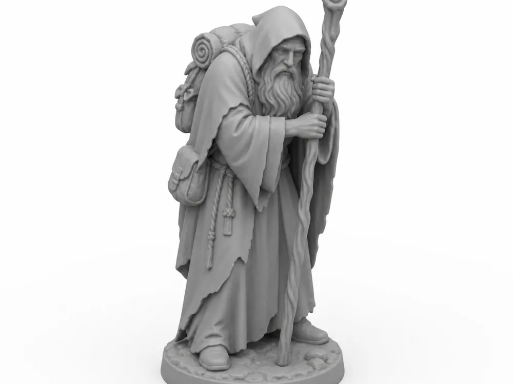 Modelo para impresión 3D: Old wanderer. Referencia del modelo original.