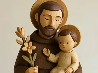 Saint Anthony - Wood Carving Style
