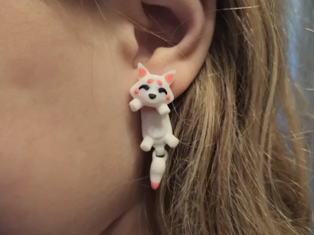 Japanese fox (Kitsune) Articulated Earrings