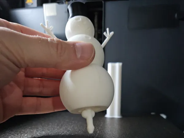 Bonhomme de neige surprise