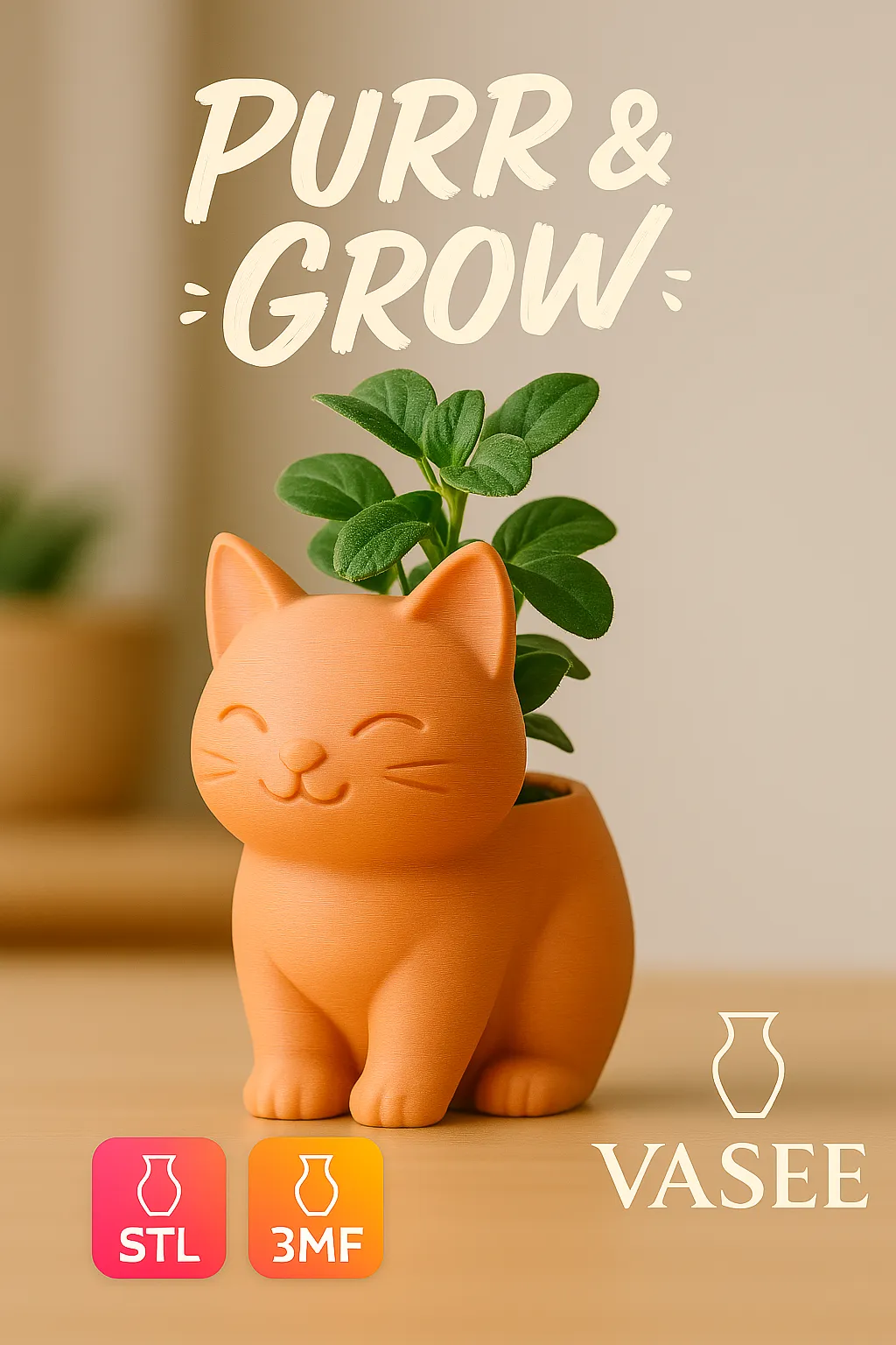 Cat Planter – Cute Kitty Decor for Plant Lovers view 2