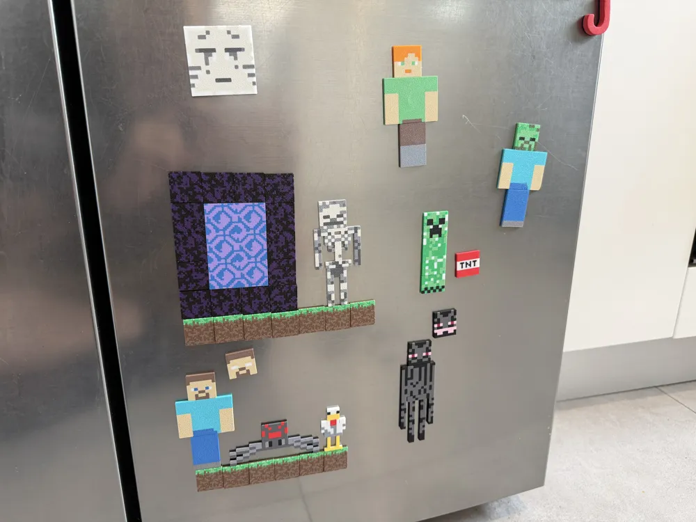 Ultimate Minecraft Magnet Playset - Free 3D Print Model - MakerWorld