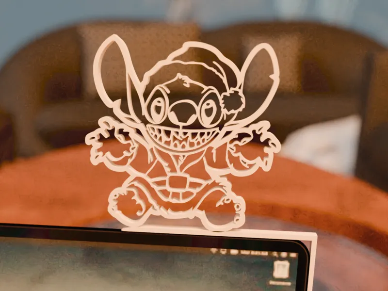 Santa Stitch corner plate