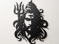 Shiva — déco murale silhouette — photo 2