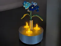 Bougeoir trois flammes avec petit vase — photo 2