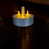 Bougeoir trois flammes avec petit vase — photo 4