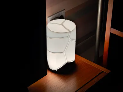 Geometric Rock Pattern Lamp