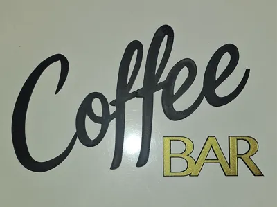 Coffee Bar – Decorative Wall Sign / Text Object