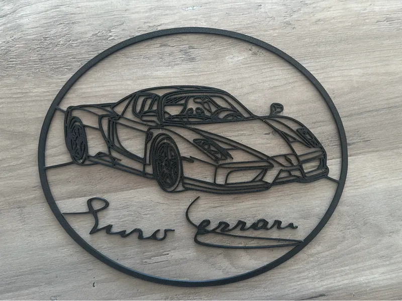 Enzo Ferrari Tribute - Line art silhouette 