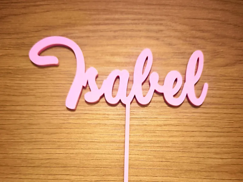 Topper per torte nome Isabel