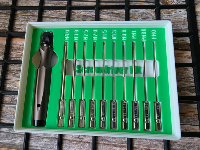 Maker's Supply Screwdriver Kit  Gridfinity Box