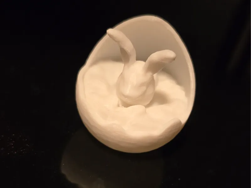 Osterhase im Ei zum Bemalen