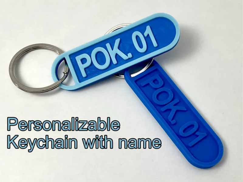 Personalizable keychain with name
