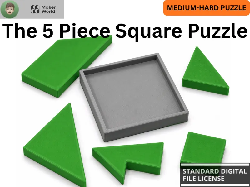The 5 Piece Square Puzzle