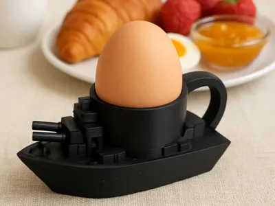 Warship Egg Cup Admiral Edition