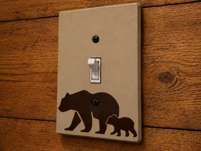 Bear And Cub Light Switch Single