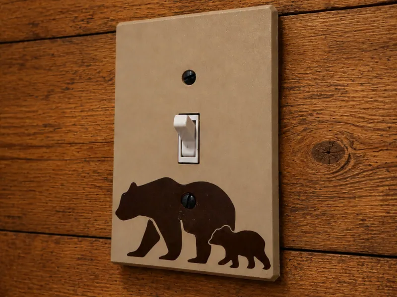 Bear And Cub Light Switch Single