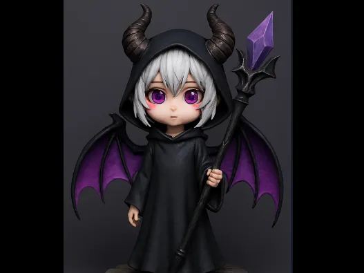 D&D/Chibi-Dämon-Magierin