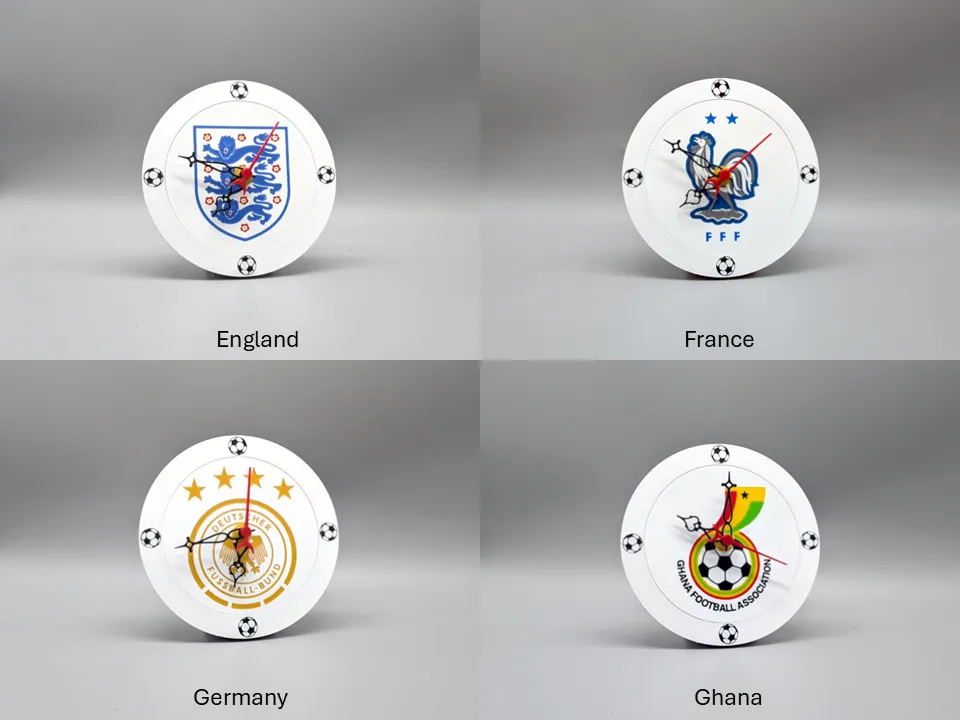 World Cup Desktop Clocks - All 48 Teams - Free 3D Print Model - MakerWorld