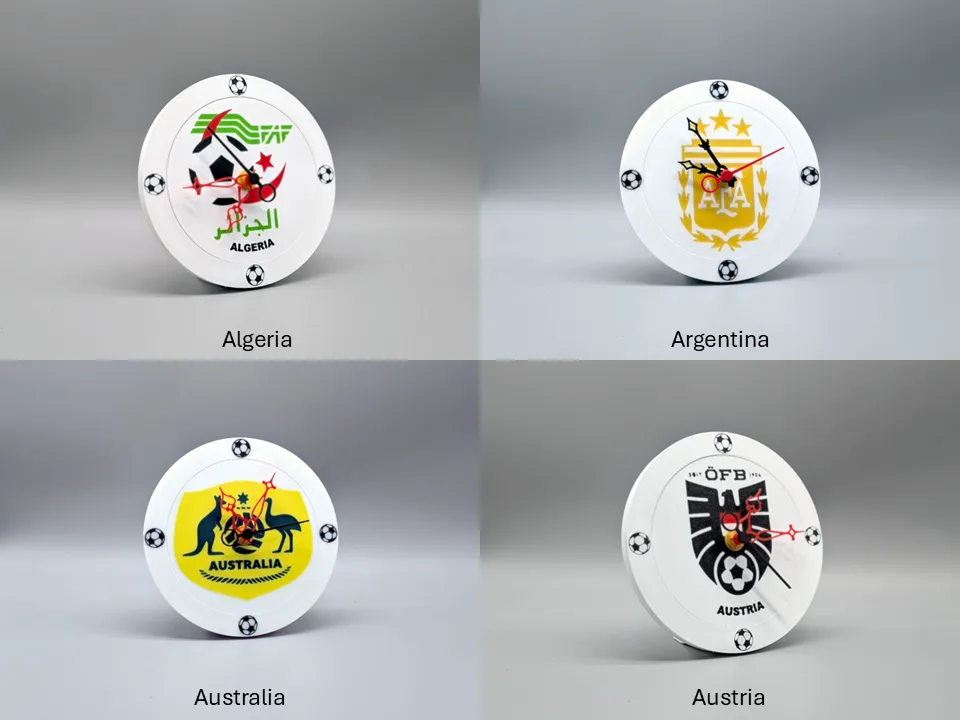 World Cup Desktop Clocks - All 48 Teams - Free 3D Print Model - MakerWorld