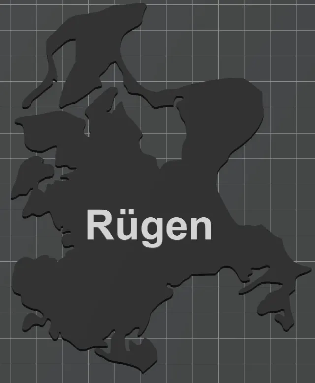Shape of the German Island Rügen