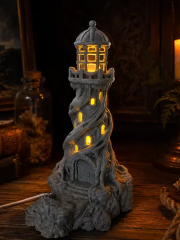 Modelo para impresión 3D: Organischer Leuchtturm mit Farbwechsel-Licht — vista de referencia 2