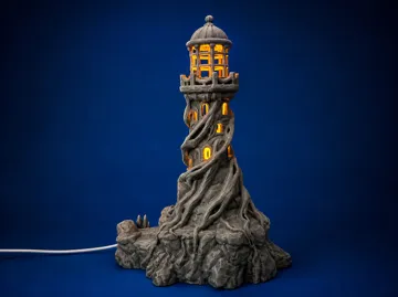 Modelo para impresión 3D: Organischer Leuchtturm mit Farbwechsel-Licht — vista de referencia 4