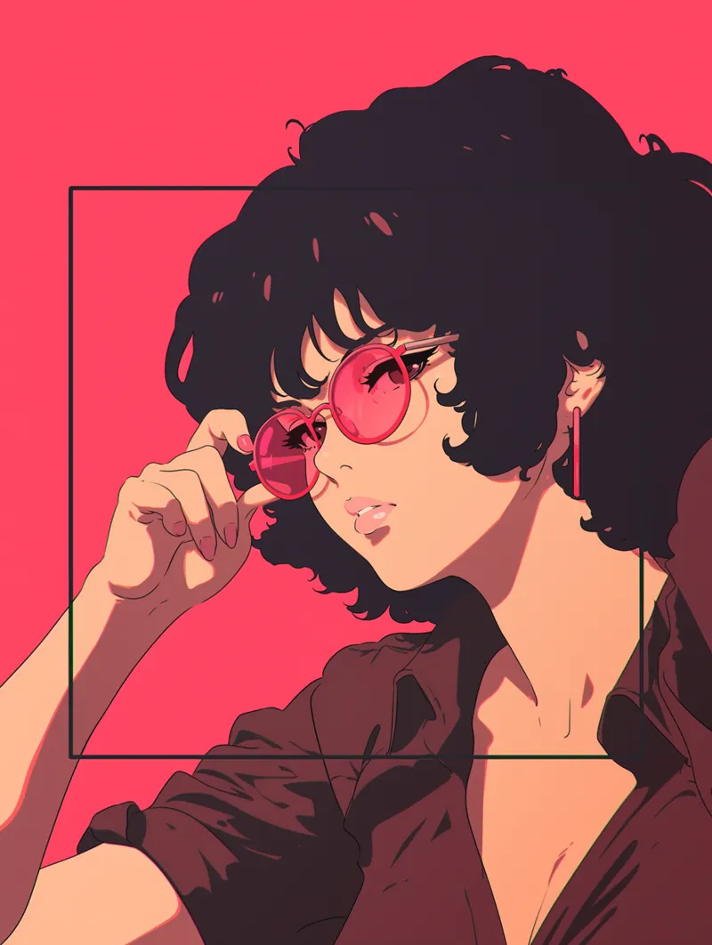 Girl Retro Gaze