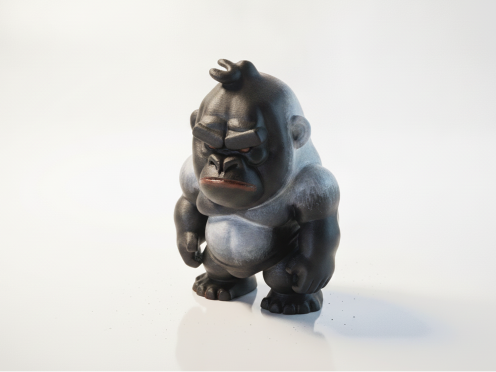Angry Gorilla Figurine Animal 3D Printable