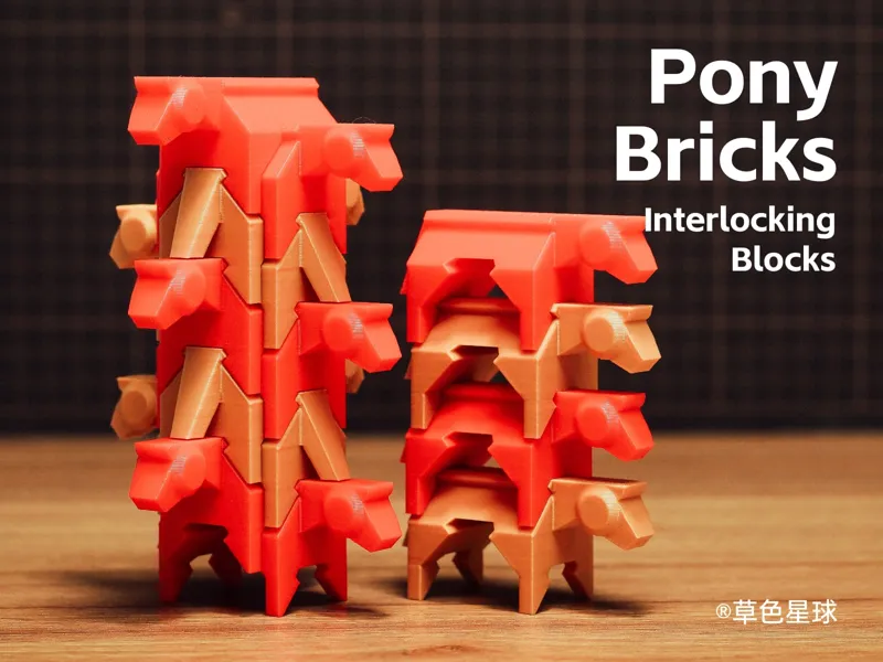 Pony bricks interlocking blocks