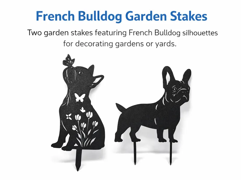 French Bulldog Garden Stakes - 2 to choose from