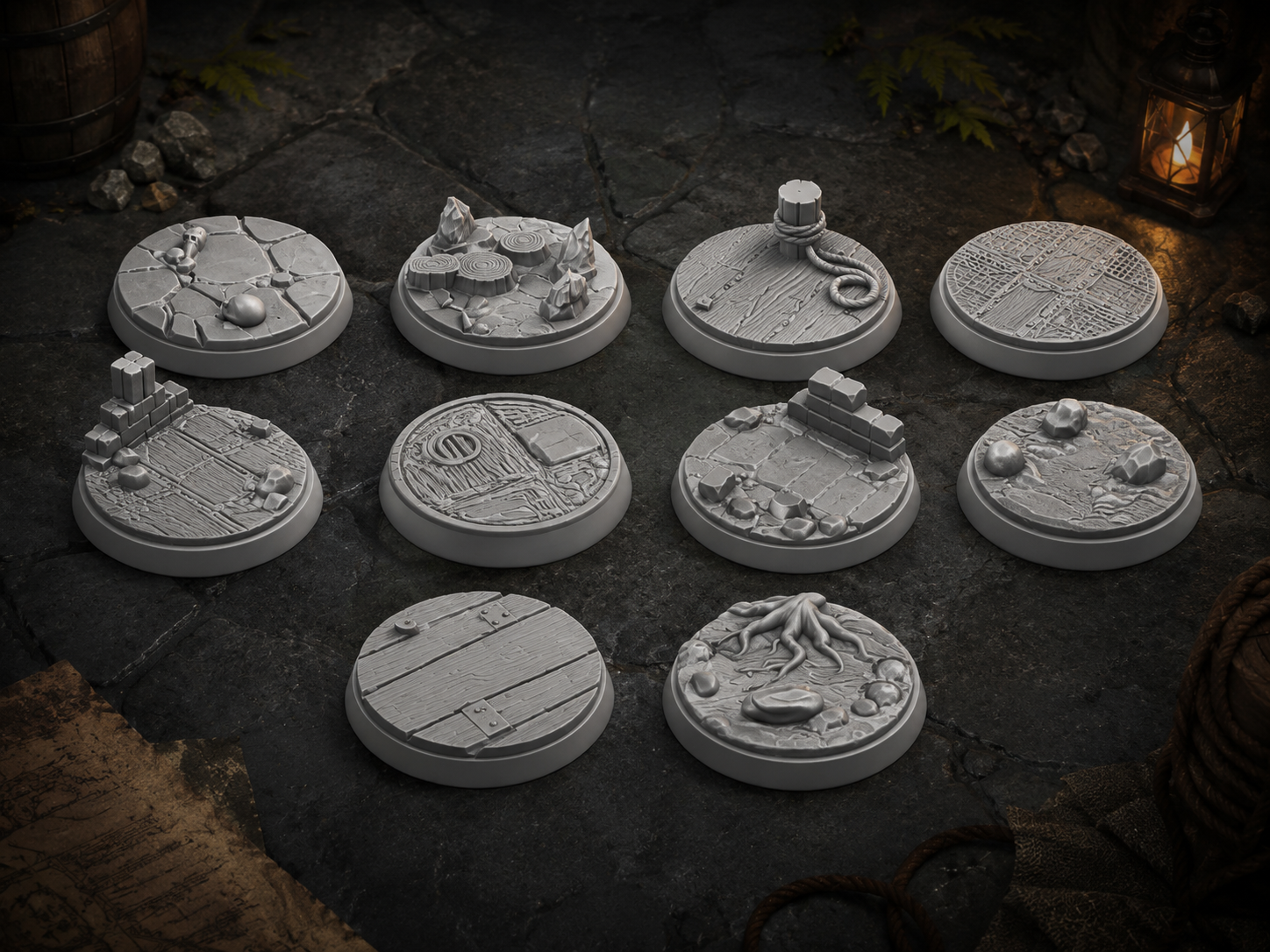RPG Wargaming Scenic Bases Set for Miniature