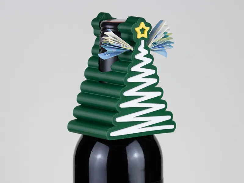 Geldgeschenk Flaschenaufsatz Tannenbaum