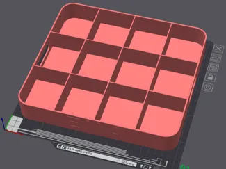 Bandeja 4x3 cajas 73x60mm