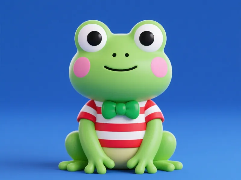 可爱小青蛙3D打印模型A cute little frog 3D printing model
