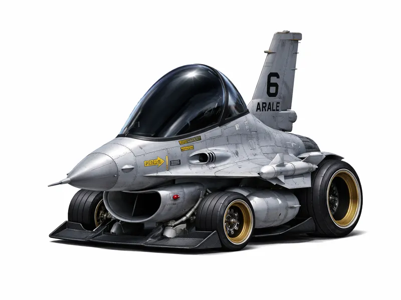 F-16 Jet Racer – Chibi Fighter Formula Car