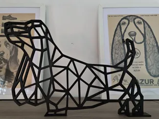 2D Polygon basset hound